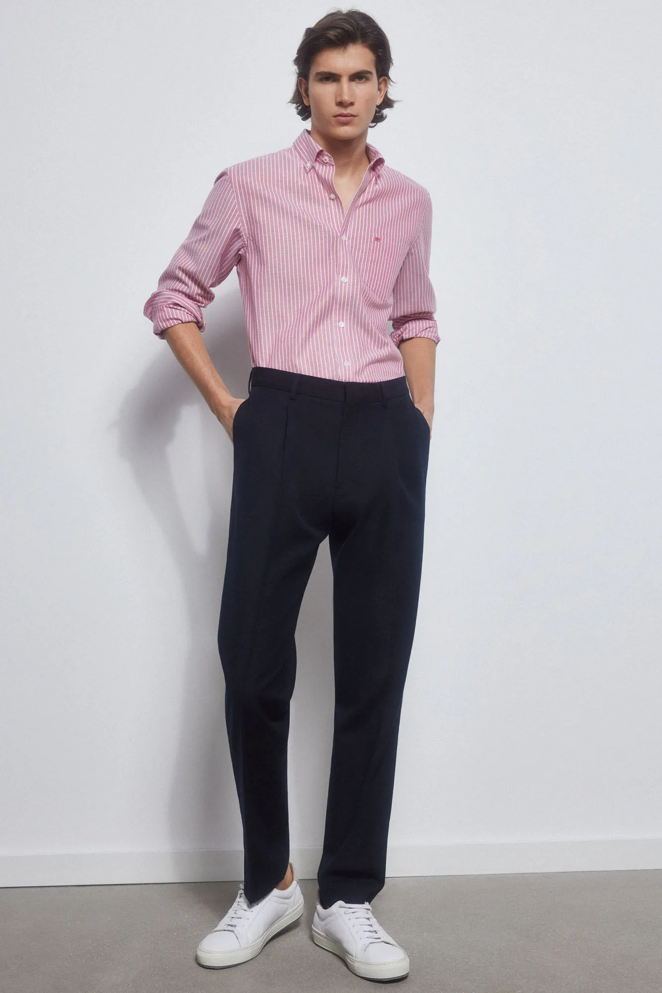 STRIPED OXFORD NONIRON SHIRT