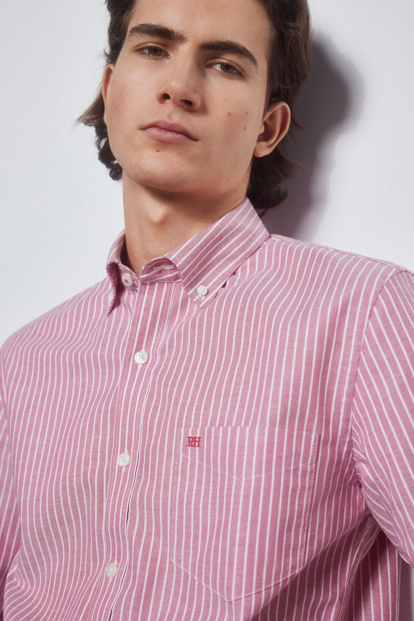 STRIPED OXFORD NONIRON SHIRT