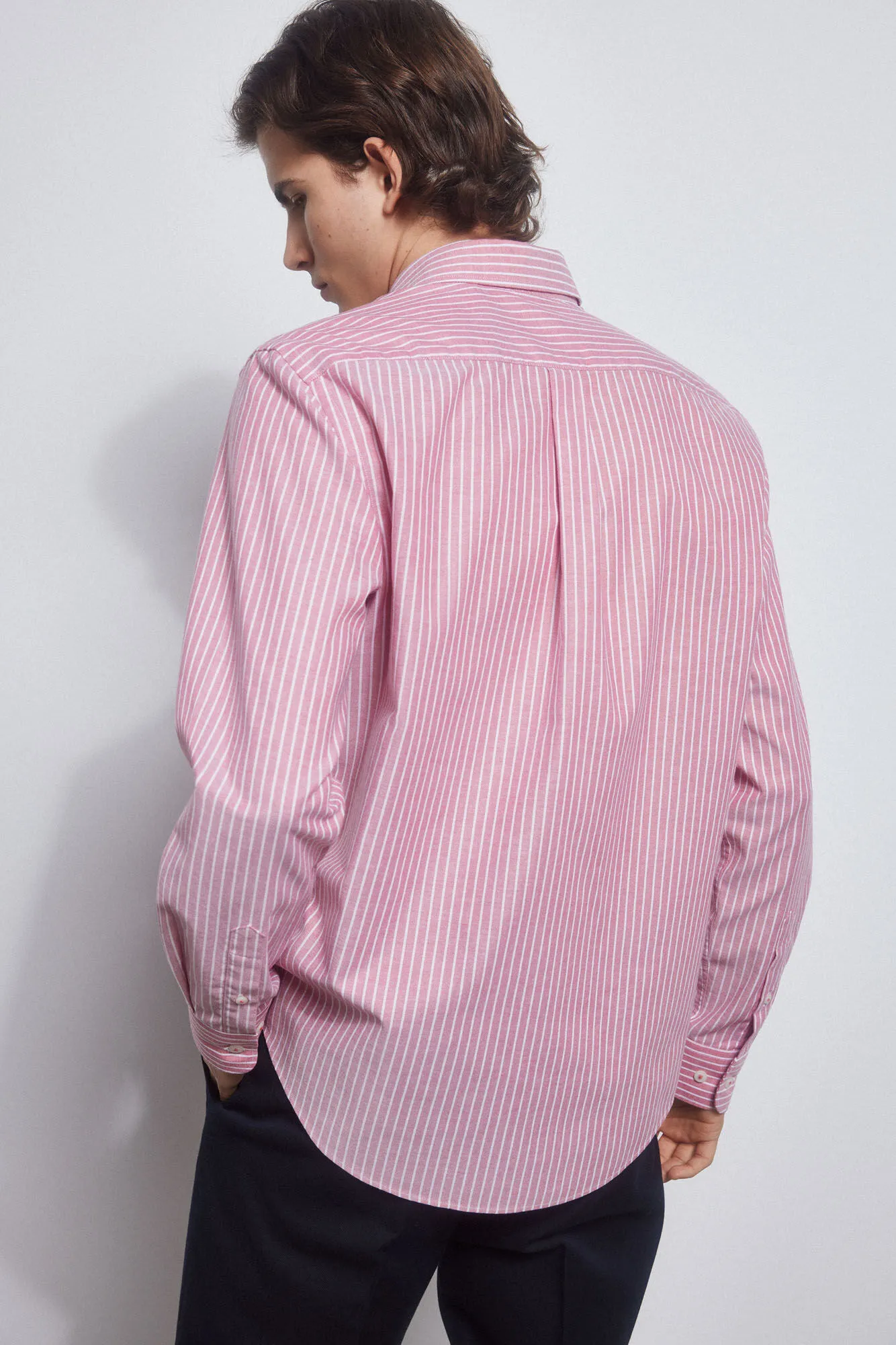 STRIPED OXFORD NONIRON SHIRT