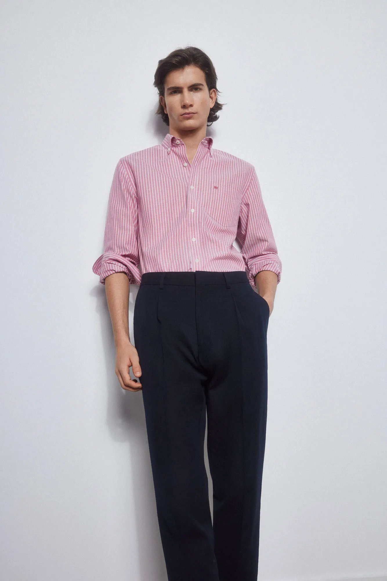STRIPED OXFORD NONIRON SHIRT