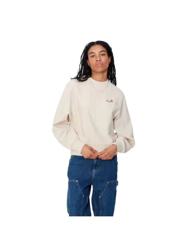 Sudadera Carhartt WIP W' American Script Sweatshirt Moonbeam