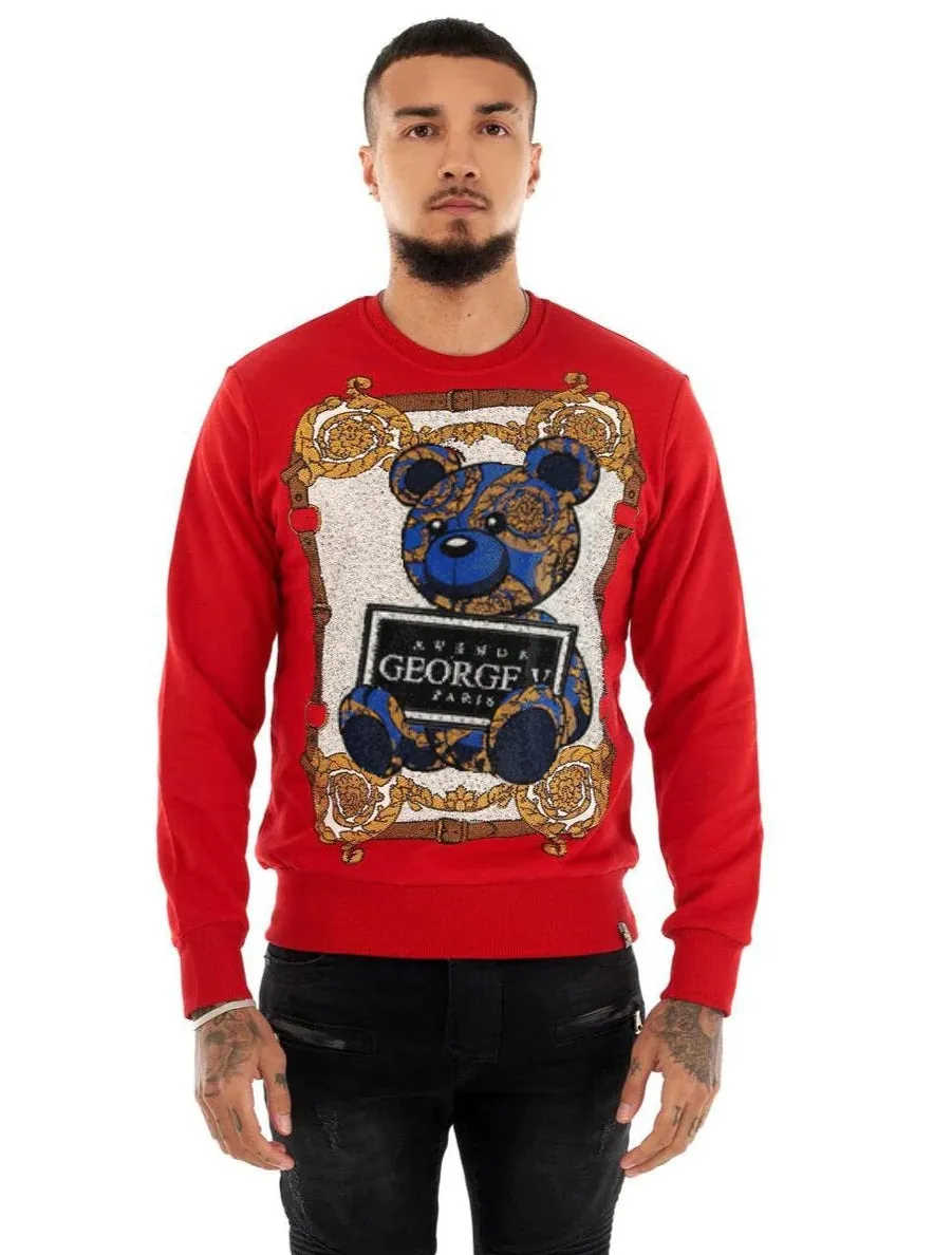 SUDADERA GEORGE V  GV2324 RED/SAX