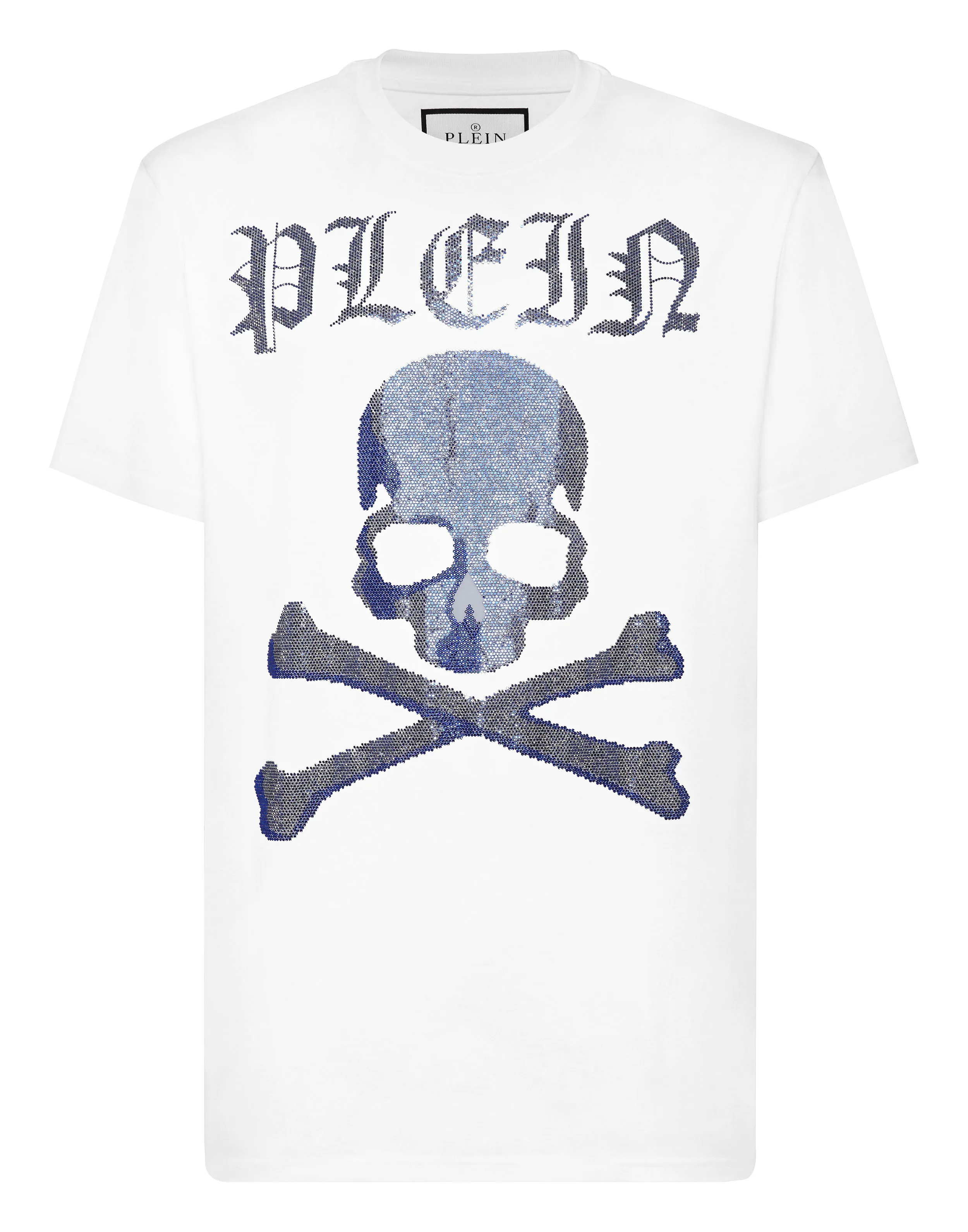 TSHIRT ROUND NECK SS STRASS SKULL&BONES