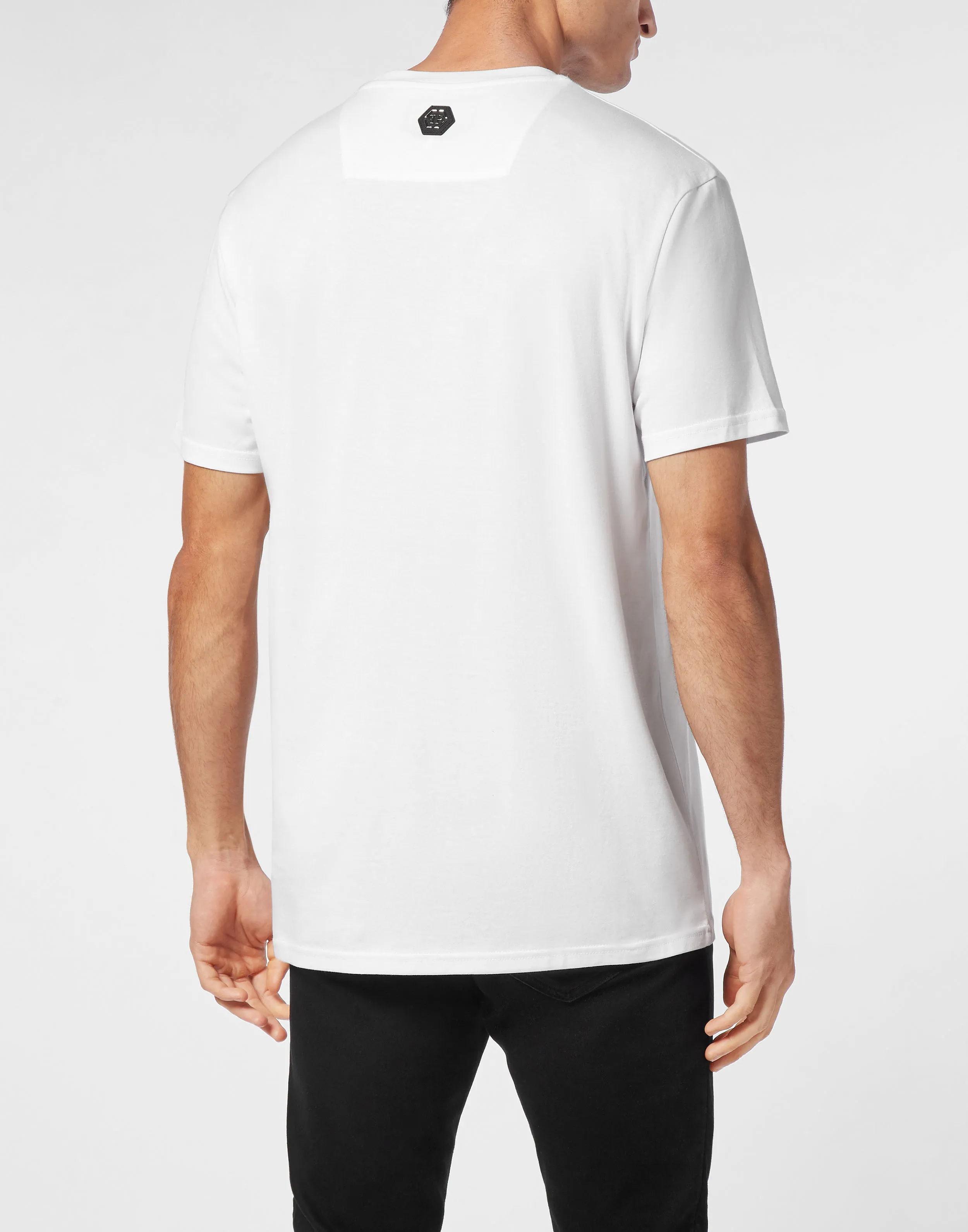 TSHIRT ROUND NECK SS STRASS SKULL&BONES