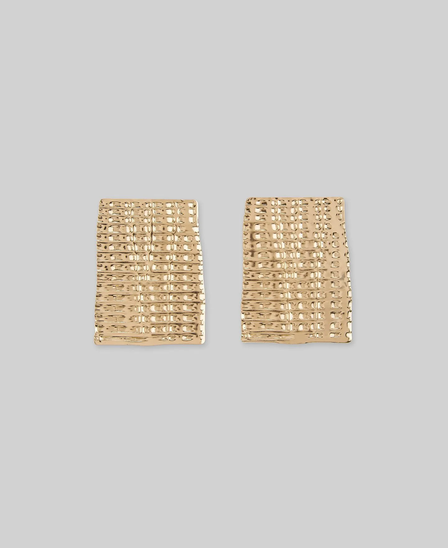 Textured flat earrings woman