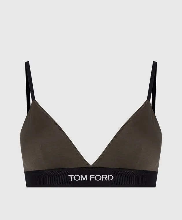Tom Ford Khaki bodice with logo pattern