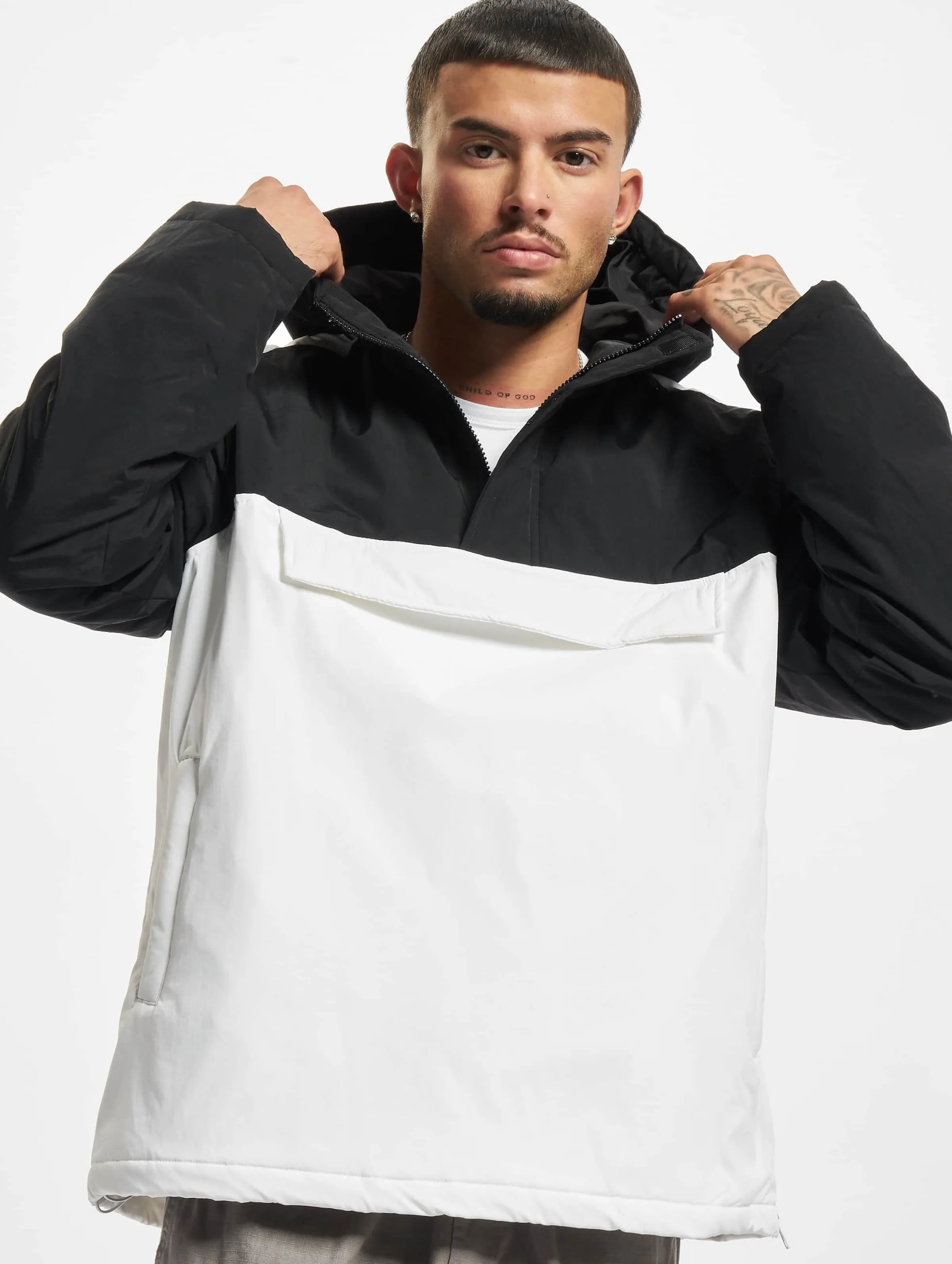 URBAN CLASSICS 3TONE PADDED PULL OVER