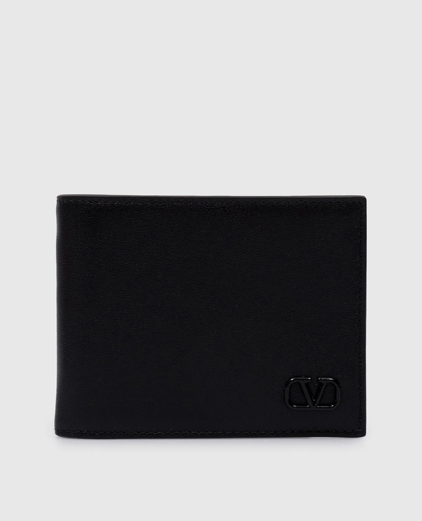 Valentino VLOGO black leather purse