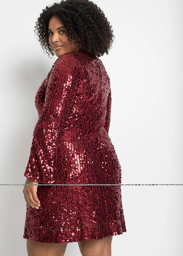 VESTIDO DE LENTEJUELAS DORADOBEIGE