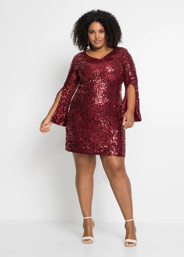 VESTIDO DE LENTEJUELAS DORADOBEIGE