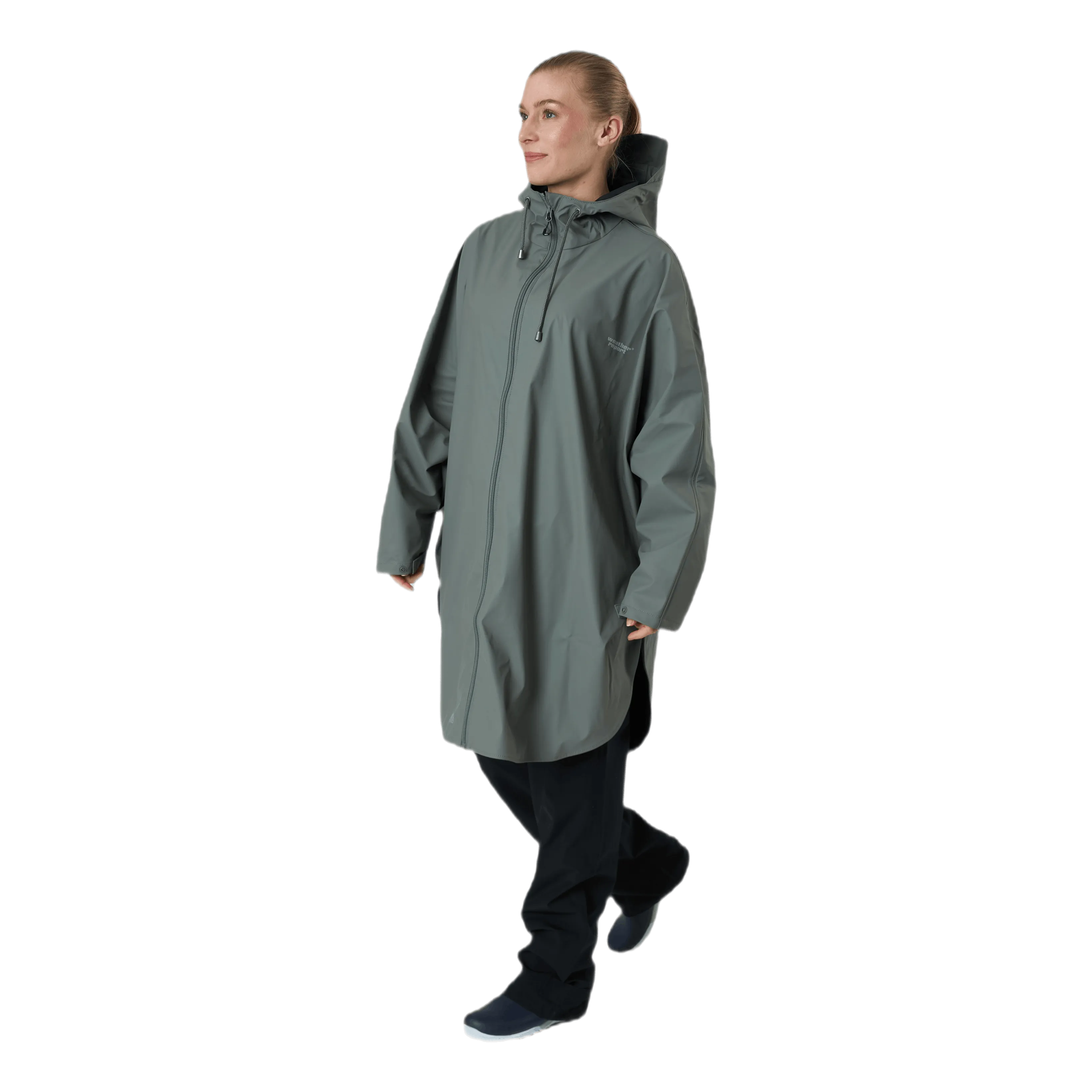 Weather Report Flame PU Rain Poncho Green