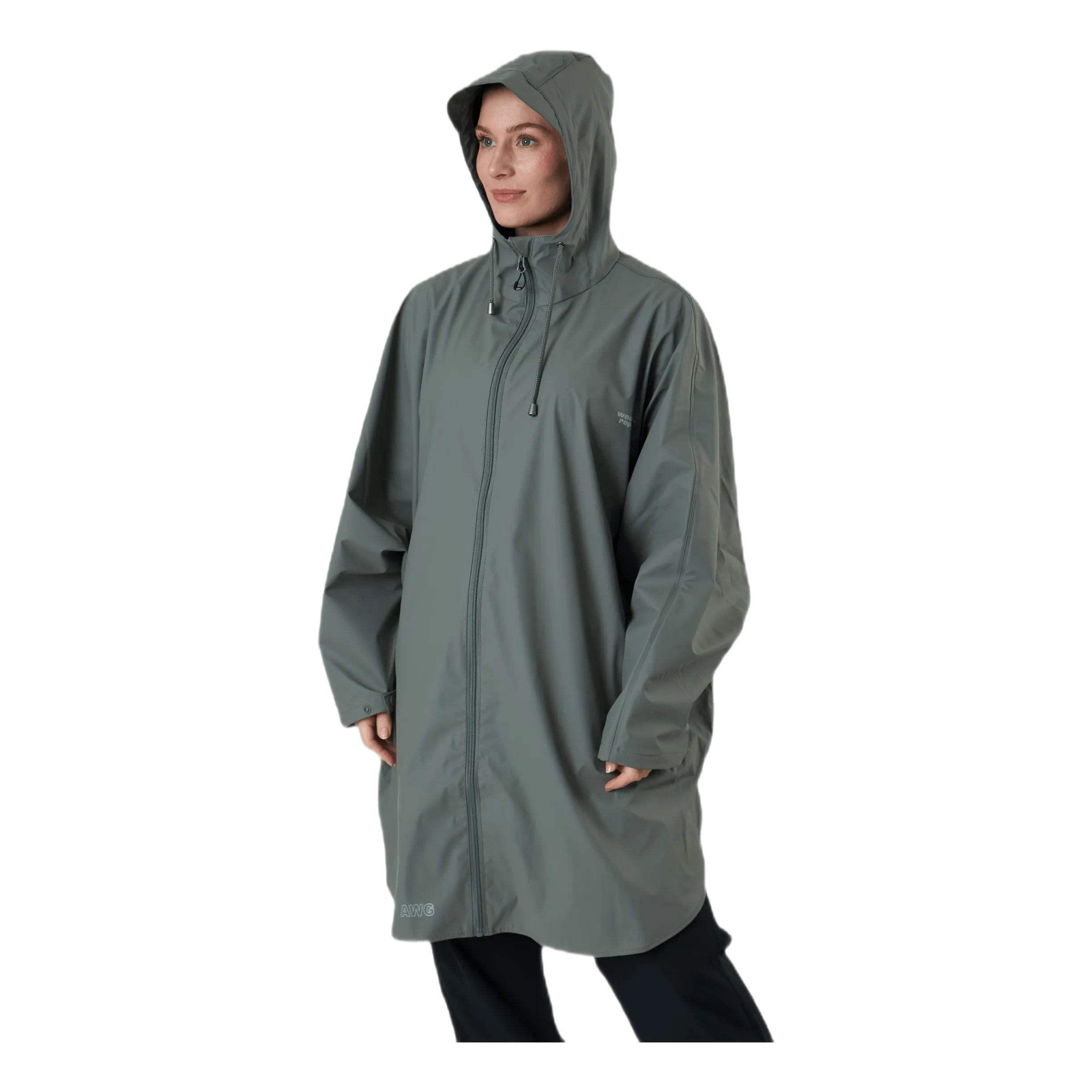 Weather Report Flame PU Rain Poncho Green