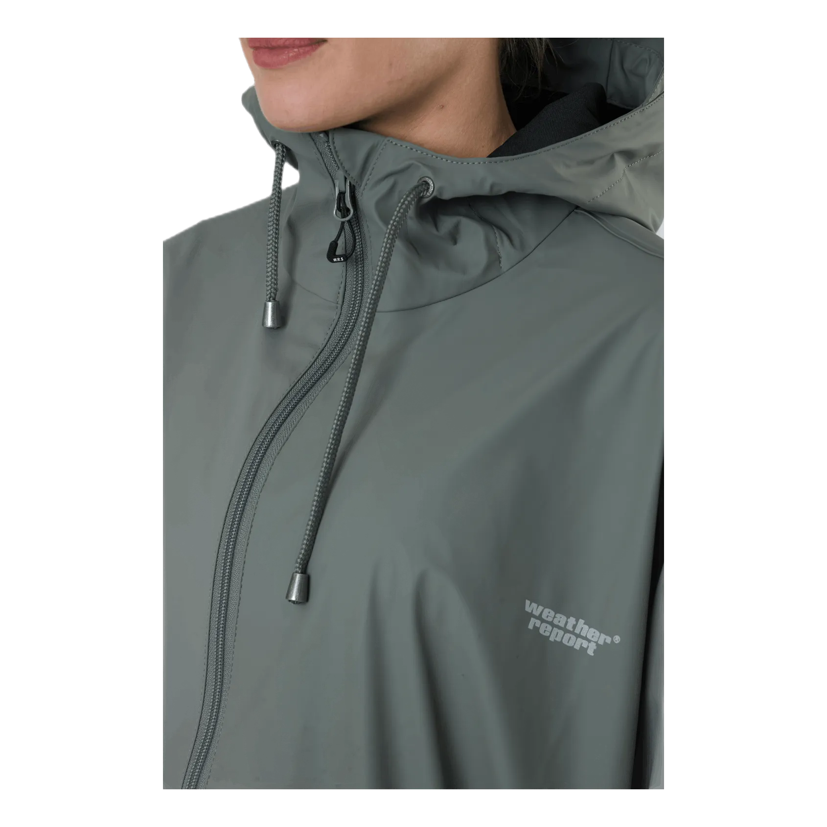 Weather Report Flame PU Rain Poncho Green