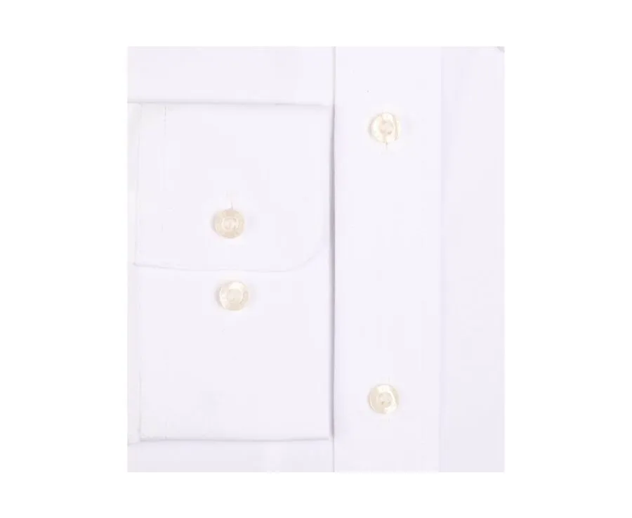 WHITE COTTON SHIRT  CHEST POCKET  ALBERT