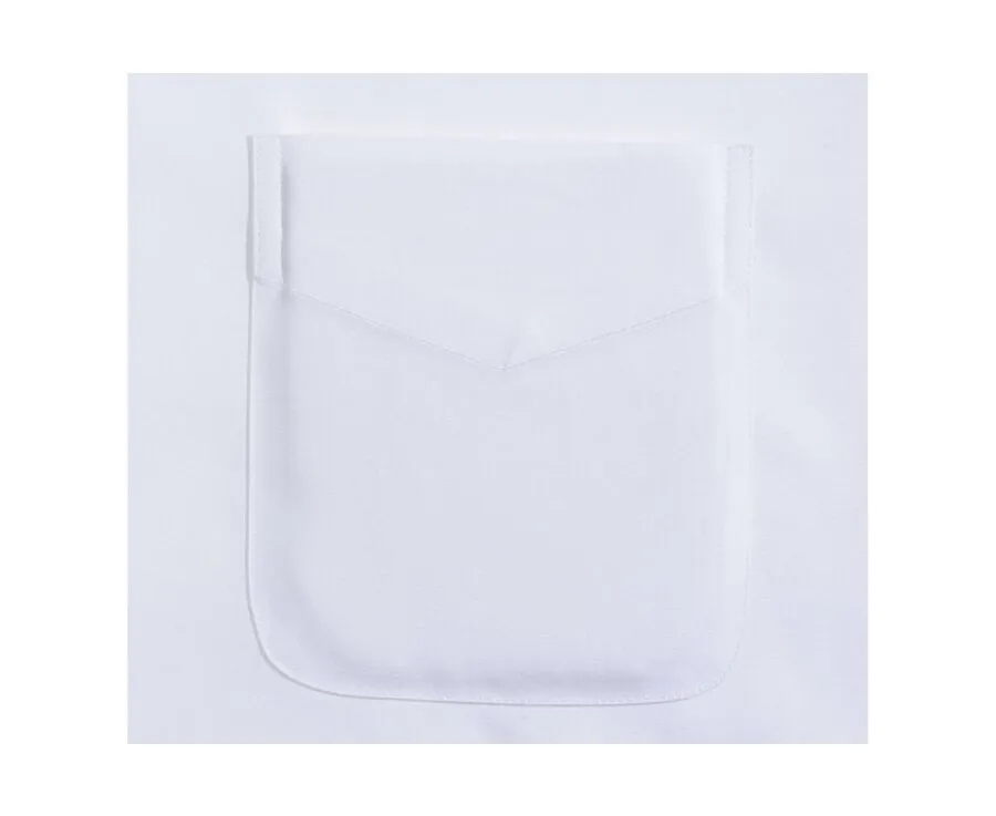 WHITE COTTON SHIRT  CHEST POCKET  ALBERT