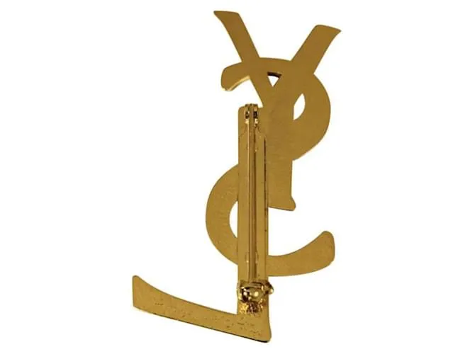 Yves Saint Laurent Alfileres y broches Dorado 