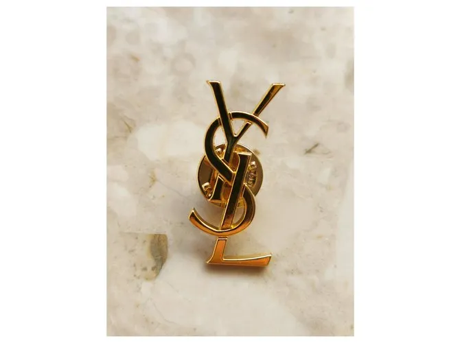 Yves Saint Laurent Pin YSL Dorado 