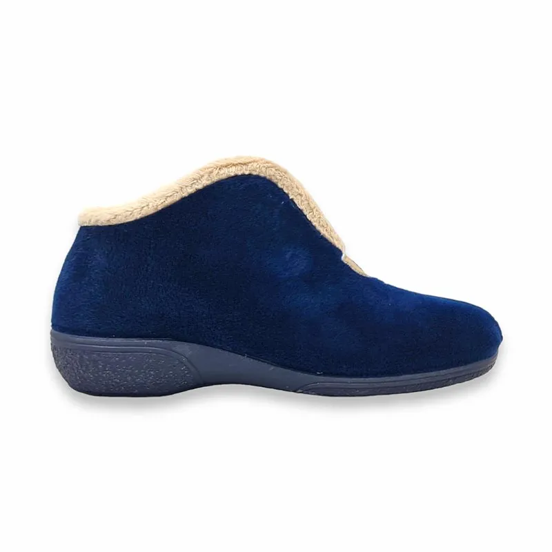 Zapatillas Casa Abotinadas Mujer Suapel Calentitas Y Antideslizantes 886 Marino, de Berevëre
