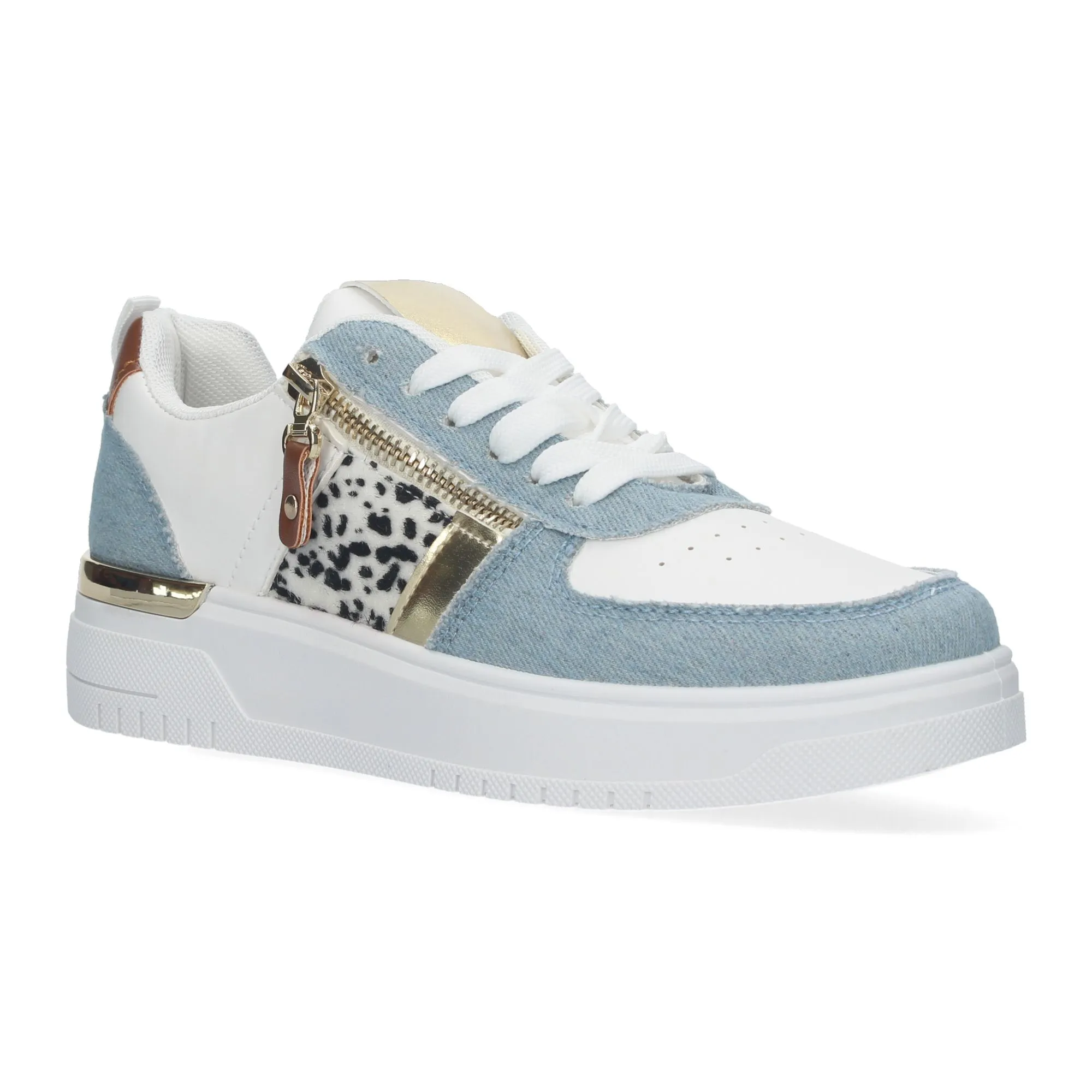 ZAPATILLAS CóMODAS PARA MUJER COLOR MARINO ANIMAL PRINT A66