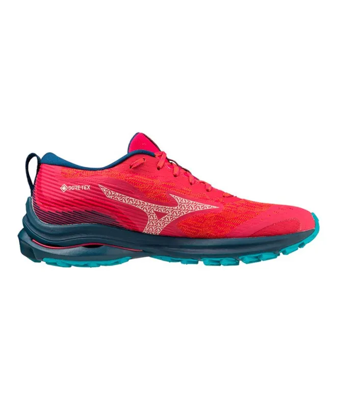 ZAPATILLAS DE TRAIL MIZUNO WAVE RIDER GORETEX ROSA OSCURO MUJER