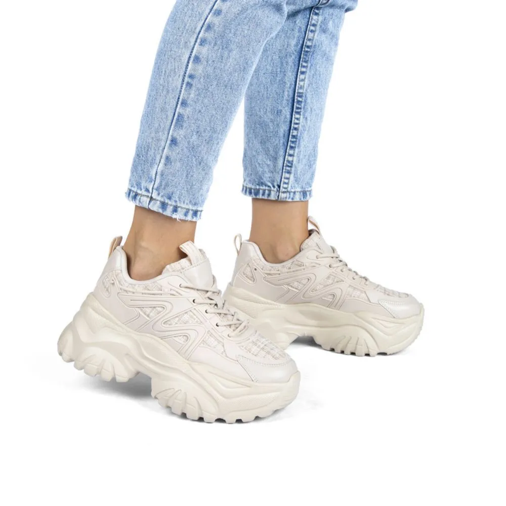 ZAPATILLAS URBANAS PARA MUJER VIA UNO LZ054801 BEIGE