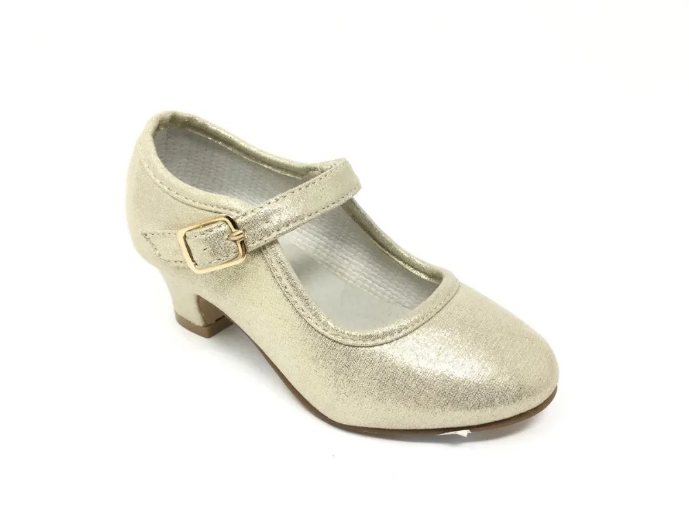 Zapatos Flamenca Niña Dorado