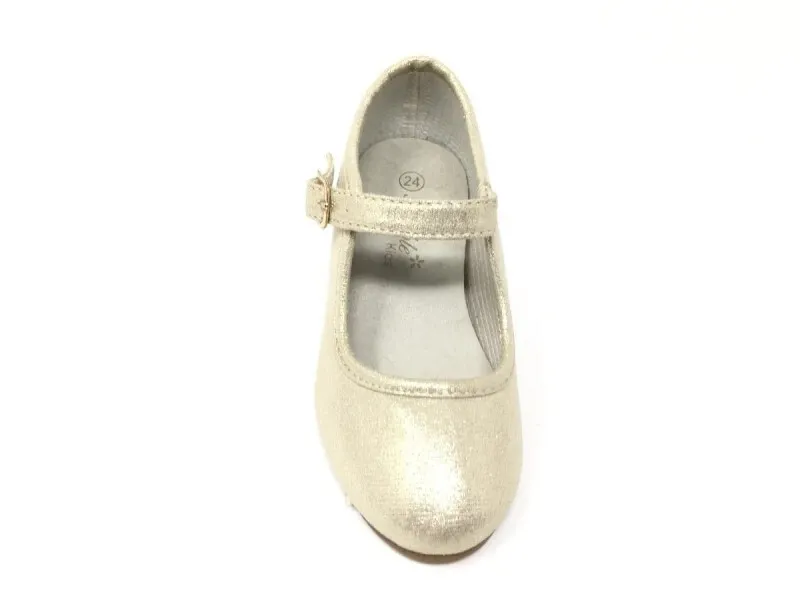 Zapatos Flamenca Niña Dorado