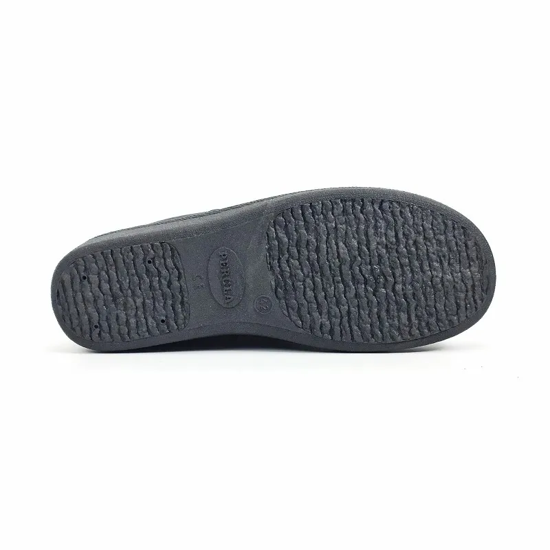 Zuecos Sanitarios Hombre Piel Cierre Velcro Anatómicos 290 Negro, de Percla
